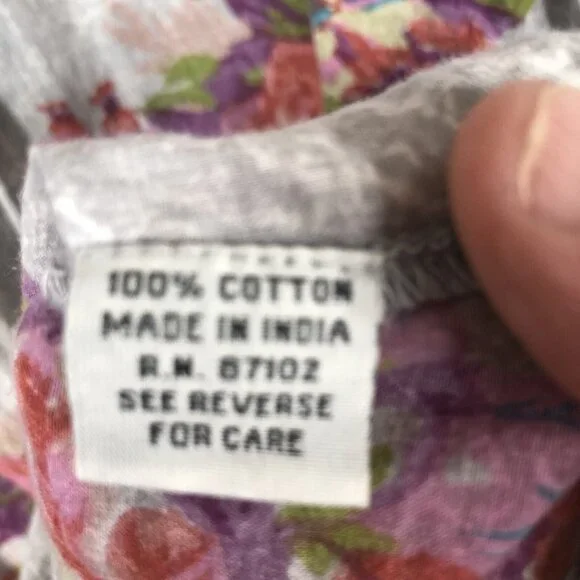 Vintage Gora Top Womens Extra Large Abstract Art To Wear Mod Embroidery Boho - Picture 6 of 16